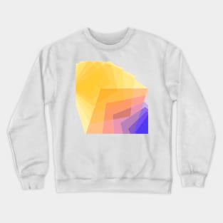 Geometric pattern yellow purple modern Crewneck Sweatshirt